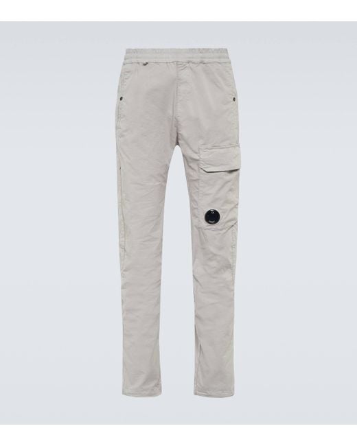 C P Company Gray Cotton-blend Cargo Pants for men