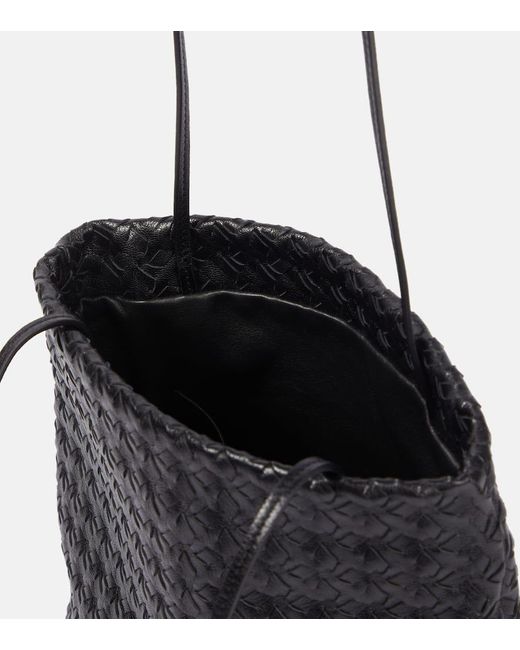 The Row Black Lilou Woven Leather Shoulder Bag