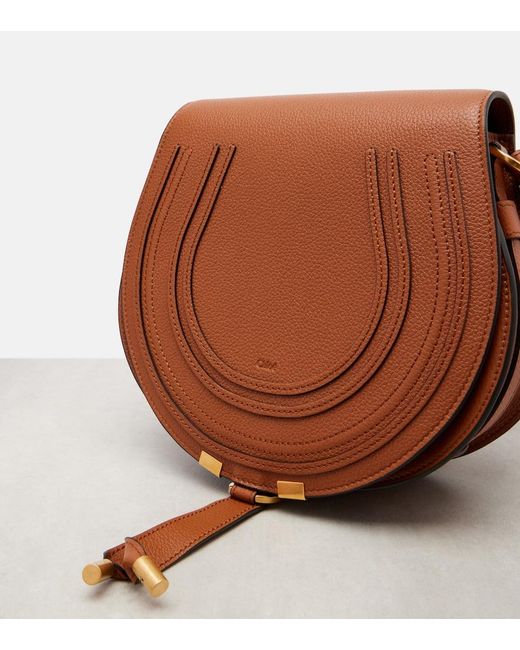 Chloé Brown Marcie Leather Crossbody Bag