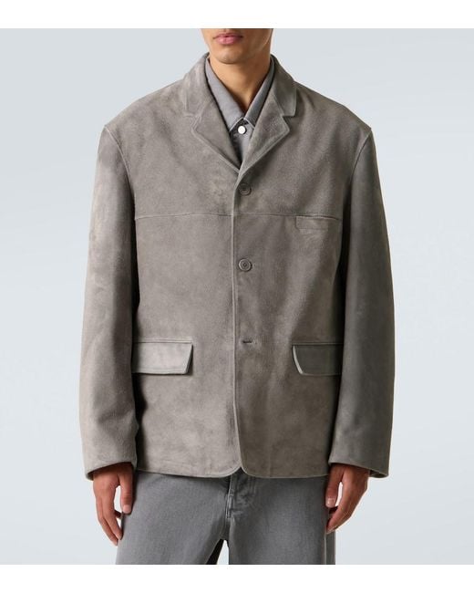 Blazer En Daim Lemaire pour homme en coloris Gray
