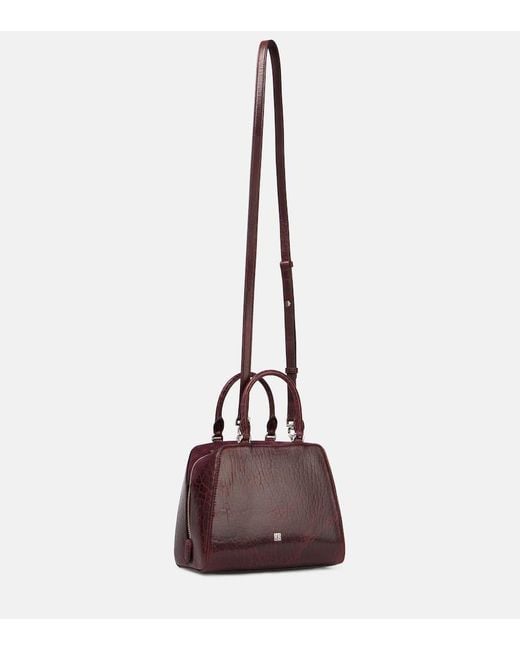 Givenchy Red Antigona Cube Mini Patent Leather Tote Bag