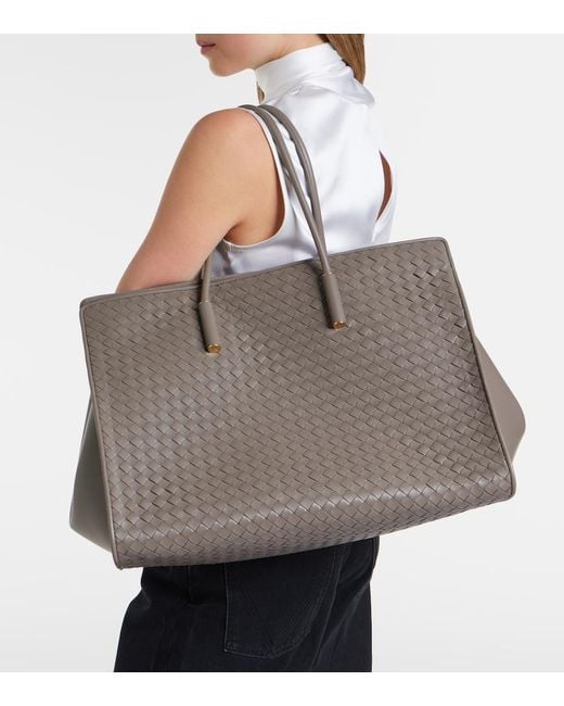 Bottega Veneta Brown Tote Bag Barbara Medium Aus Leder