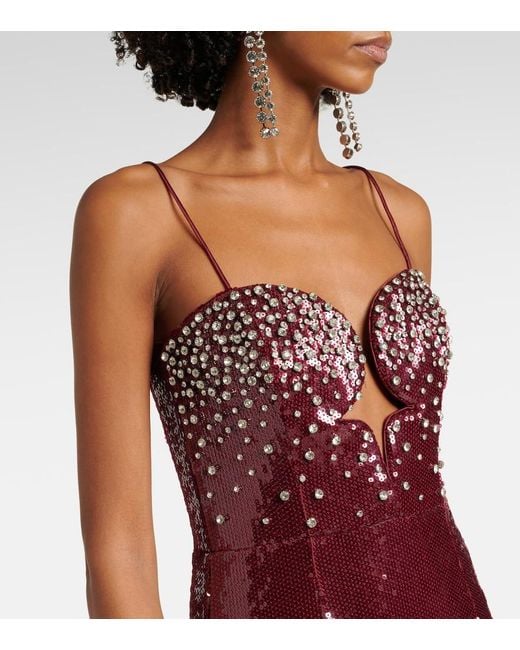 Rebecca Vallance Purple X Nicky Hilton Zelda Sequined Gown