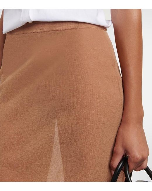 Jupe A Logo Miu Miu en coloris Natural