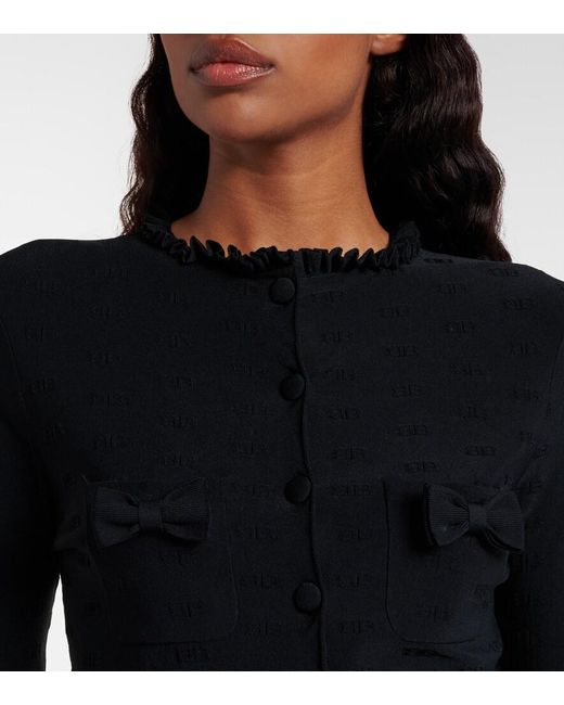 Balenciaga Blue Ruffled Cardigan
