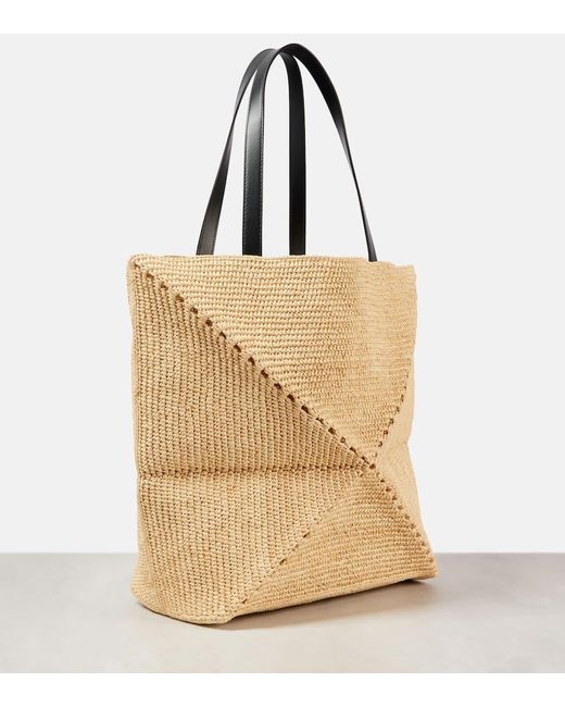 Loewe Natural Puzzle Fold Xl Raffia Tote Bag