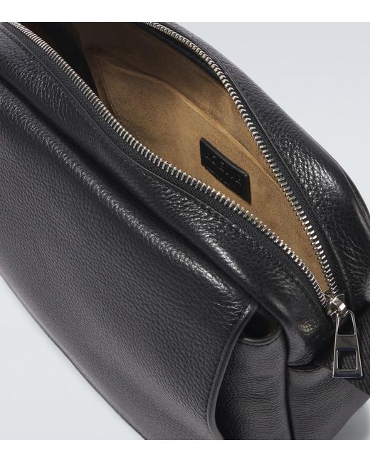 Loewe Black Pebble Medium Leather Shoulder Bag for men