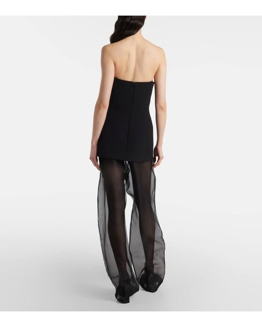 Khaite Black Ayla Crepe Corset