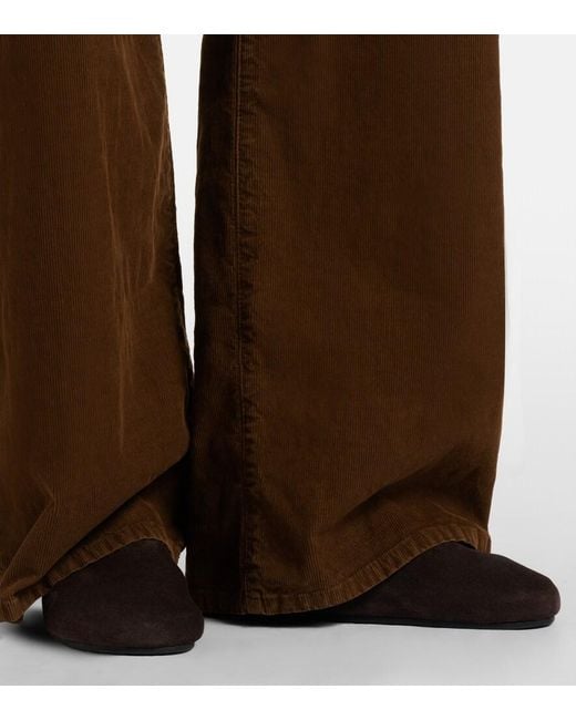 The Row Brown Hudson Two Suede Mules