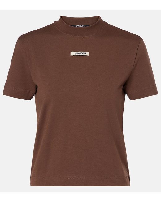 Top De Jersey En Mezcla Algodon Con Logo Jacquemus de color Brown
