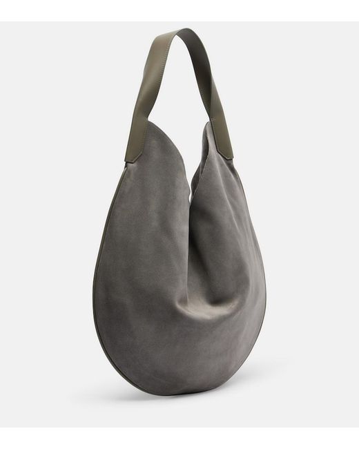 Victoria Beckham Black Soft Plie Suede Shoulder Bag