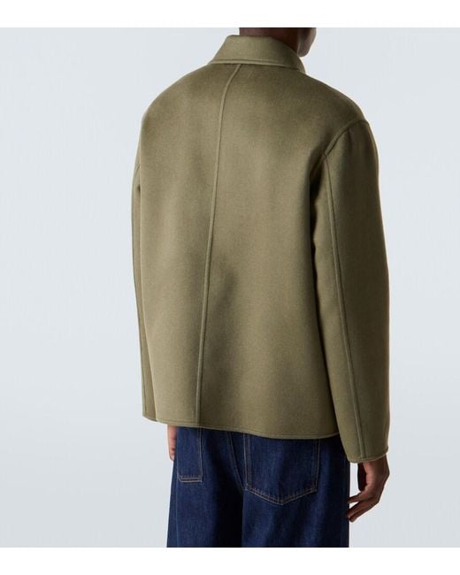 Loewe Green Anagram Wool And Cashmere Jacket for men
