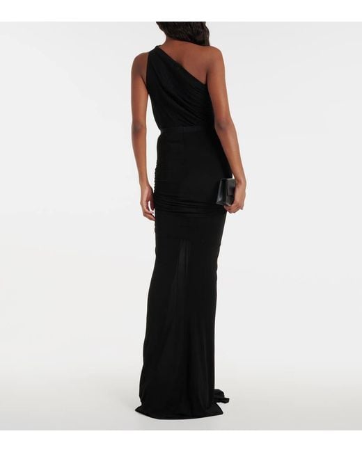 Rick Owens Black High-Rise Maxi Skirt