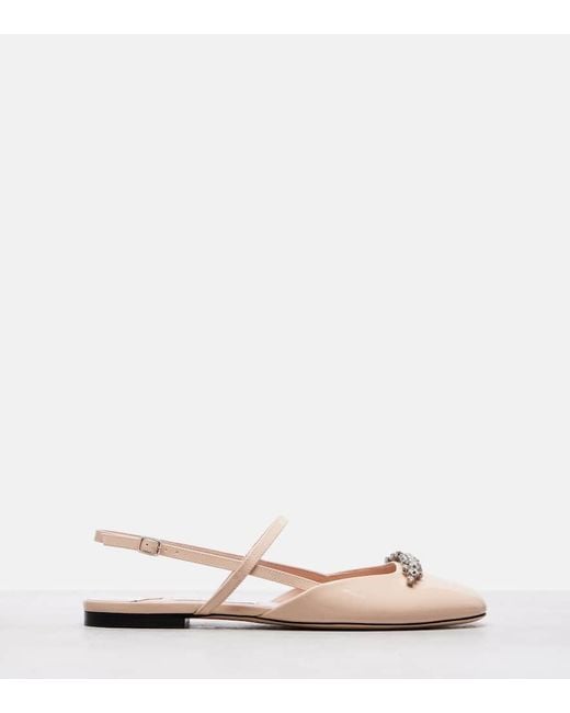 Jimmy Choo Pink Belinda Patent Leather Flats