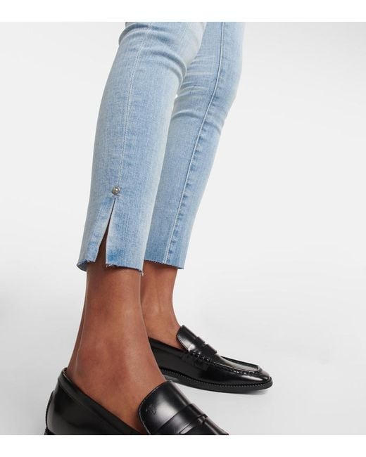 AG Jeans Blue Split Cuff Skinny Jeans