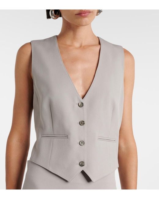 Wardrobe NYC Gray Virgin Wool Waistcoat