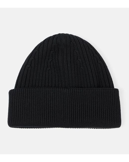 Loewe Black Logo Wool Beanie