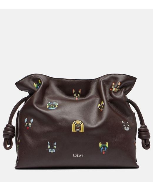 Loewe Brown X Louis Wain Flamenco Medium Clutch