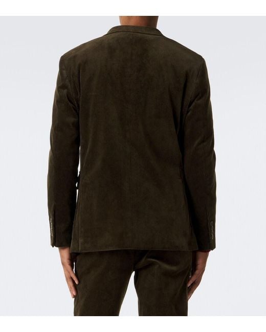 Polo Ralph Lauren Black Cotton-Blend Corduroy Blazer for men