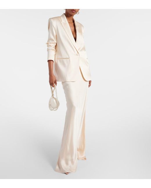 The Sei Natural Oversized Silk Blazer
