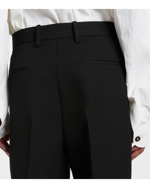 Jil Sander Black Low-Rise Wool Straight Pants