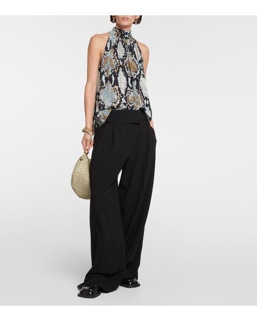 Proenza Schouler White Printed High-Neck Top