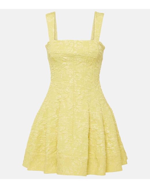 Jonathan Simkhai Yellow Jovie Jacquard Minidress