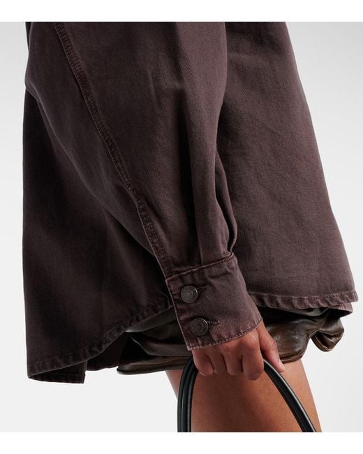 Magda Butrym Brown Oversized Denim Overshirt