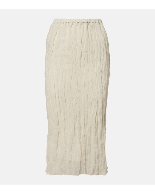 Rohe Natural Cotton-Blend Midi Skirt