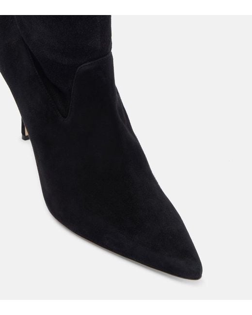 Manolo Blahnik Black Overknee-Stiefel Pascalarehi 105