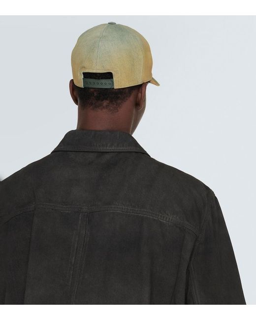 Rick Owens Natural Denim Baseball Cap for men