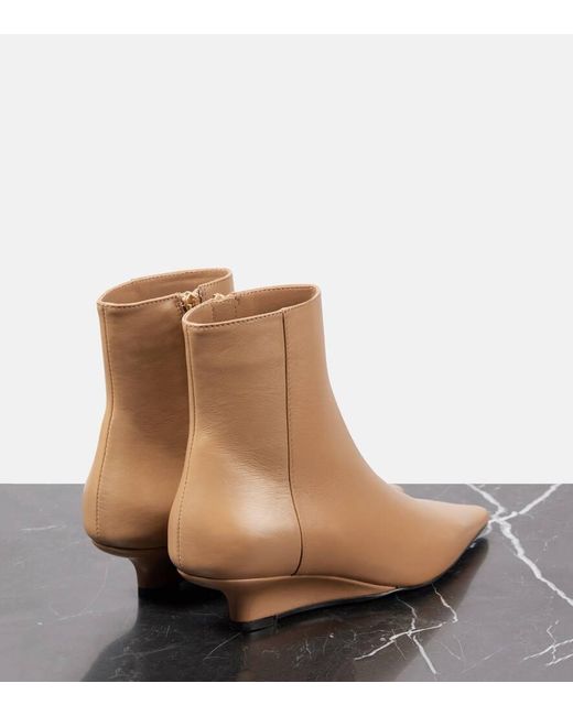 Totême  Natural Sharp 40 Leather Ankle Boots