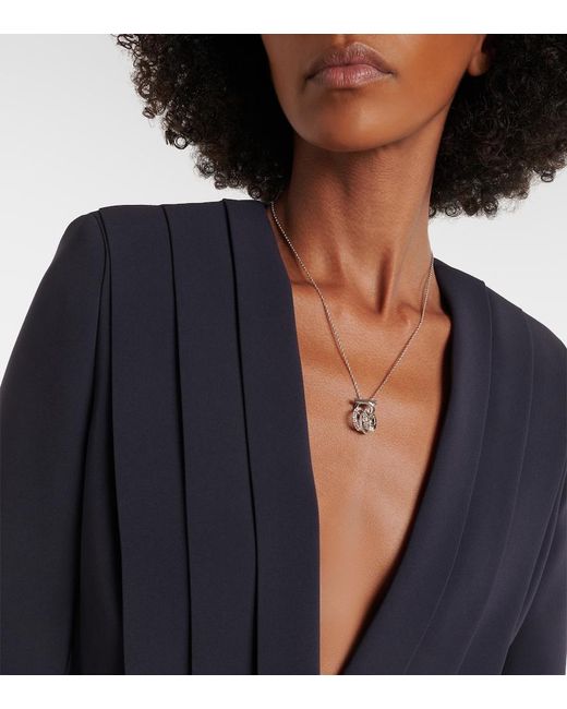 Max Mara Blue Pleated Cady Blazer