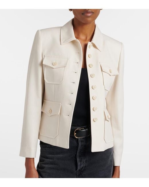 Nili Lotan Natural Jamison Virgin Wool Jacket