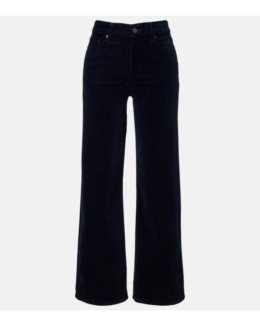 FRAME Blue Le Slim Palazzo High-Rise Wide-Leg Jeans