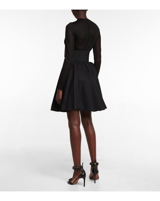 Falda De Algodon Con Cinturon Alaïa de color Black