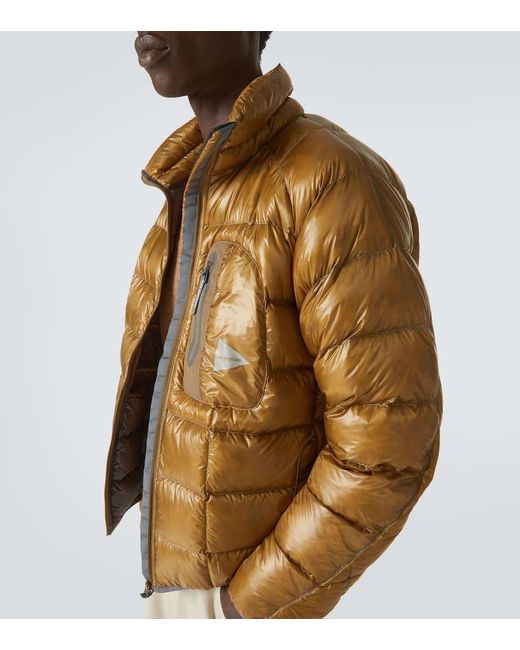 And Wander Brown Down-Paneled Jacket for men