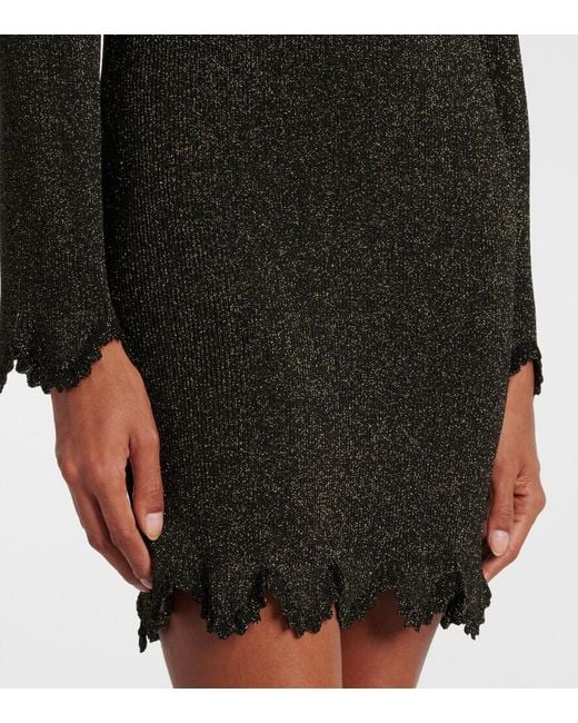 Chloé Gray Strickkleid Mit Bogenkante