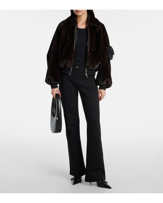 Coperni Black Cropped Bomber Jacket
