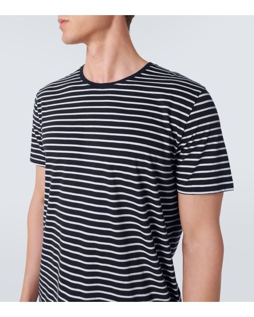Derek Rose Blue Ryder Striped Cotton Jersey T-shirt for men