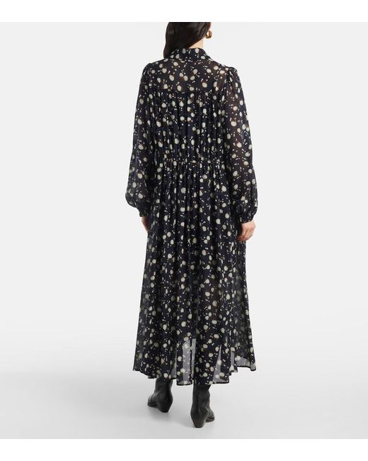 Dorothee Schumacher Black Floral Volumes Printed Maxi Dress