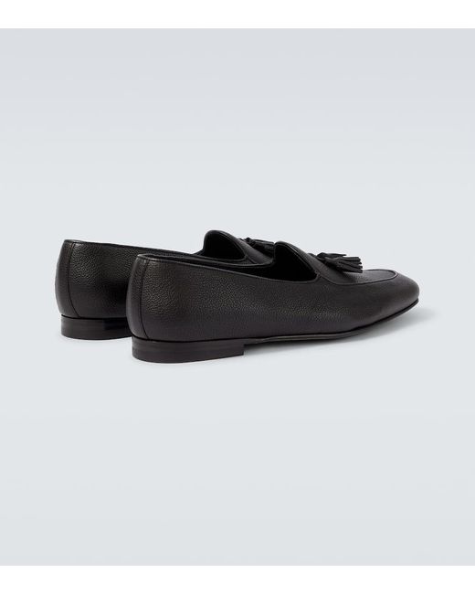 Manolo Blahnik Loafers Lennox Aus Leder in Black für Herren
