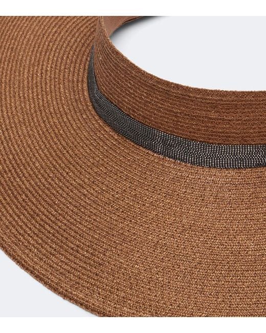 Brunello Cucinelli Brown Monili Visor