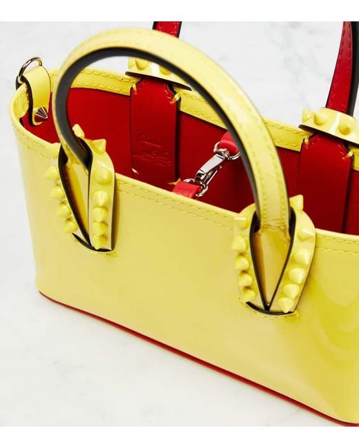 Christian Louboutin Yellow Cabata Patent Leather Tote Bag