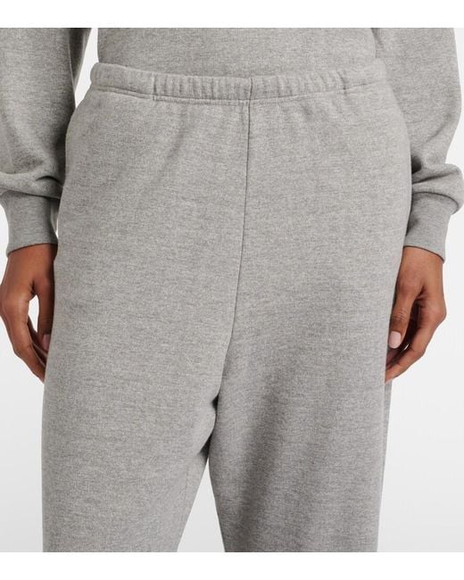 The Row Gray Kohana Cotton And Cashmere Sweatpants