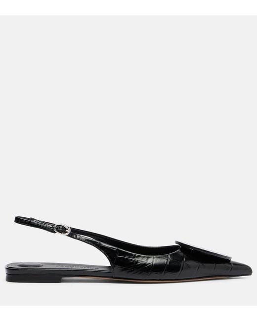 Jacquemus Black Slingback-Pumps Duelo Aus Leder