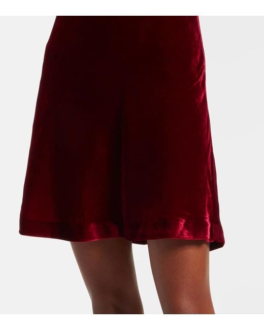 Rixo Red Minikleid Macie Aus Samt Mit Spitze