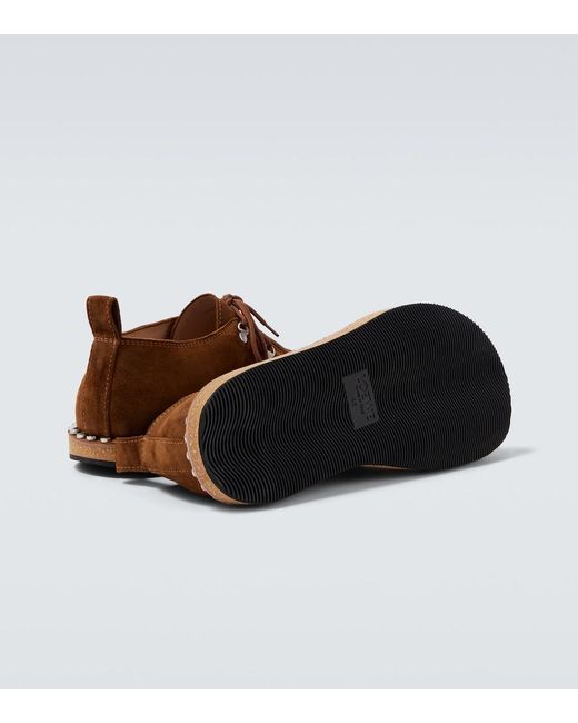 Loewe Verzierte Schnuerschuhe Rivet Aus Veloursleder in Brown für Herren
