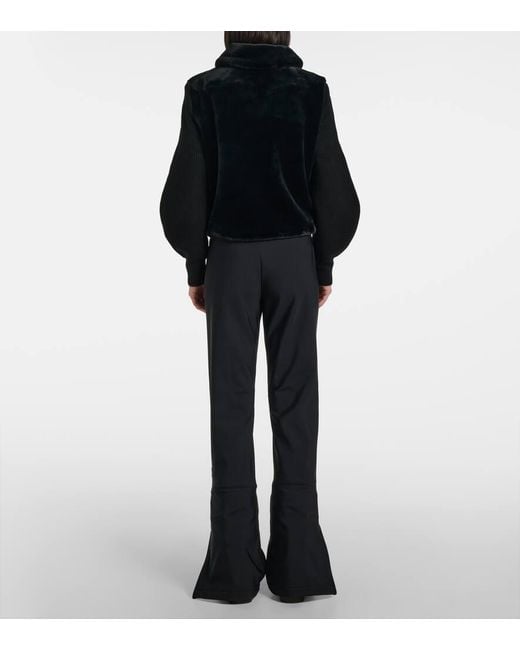 Fusalp Black Jacke Paige Aus Wolle Und Faux Shearling