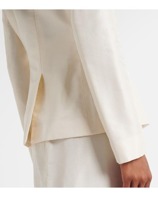 Gucci Natural Silk Faille Blazer